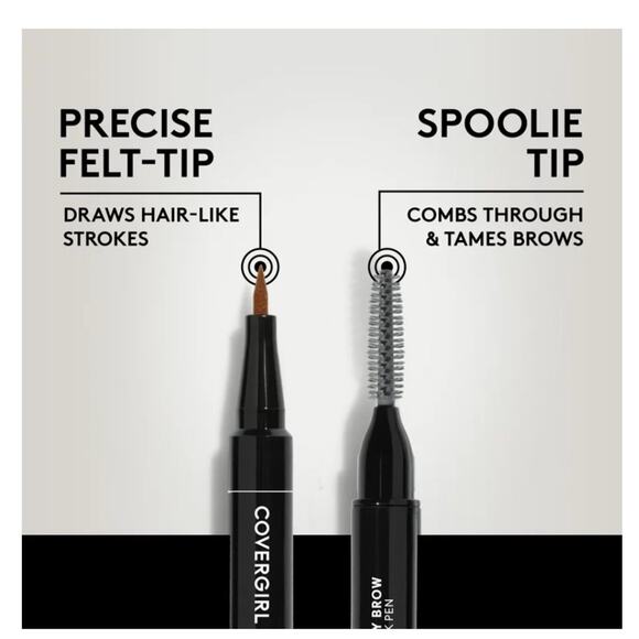 NEW Covergirl Easy Breezy Brow INK PEN Rich Brown Eyebrow Pencil Smudge Proof - Picture 3 of 14